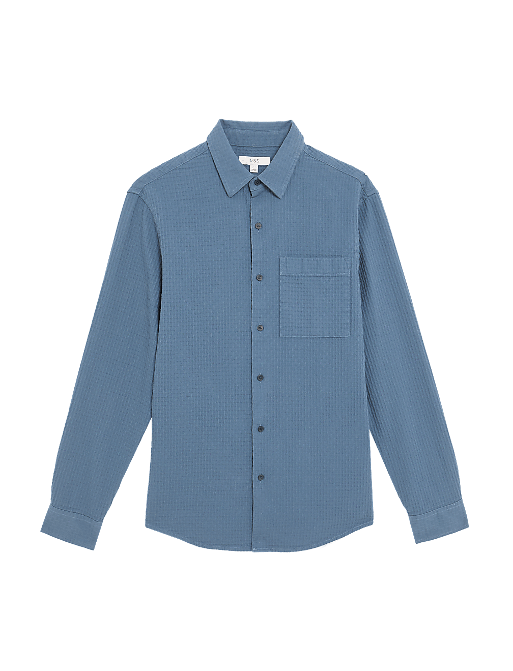 Easy Iron Pure Cotton Textured Shirt