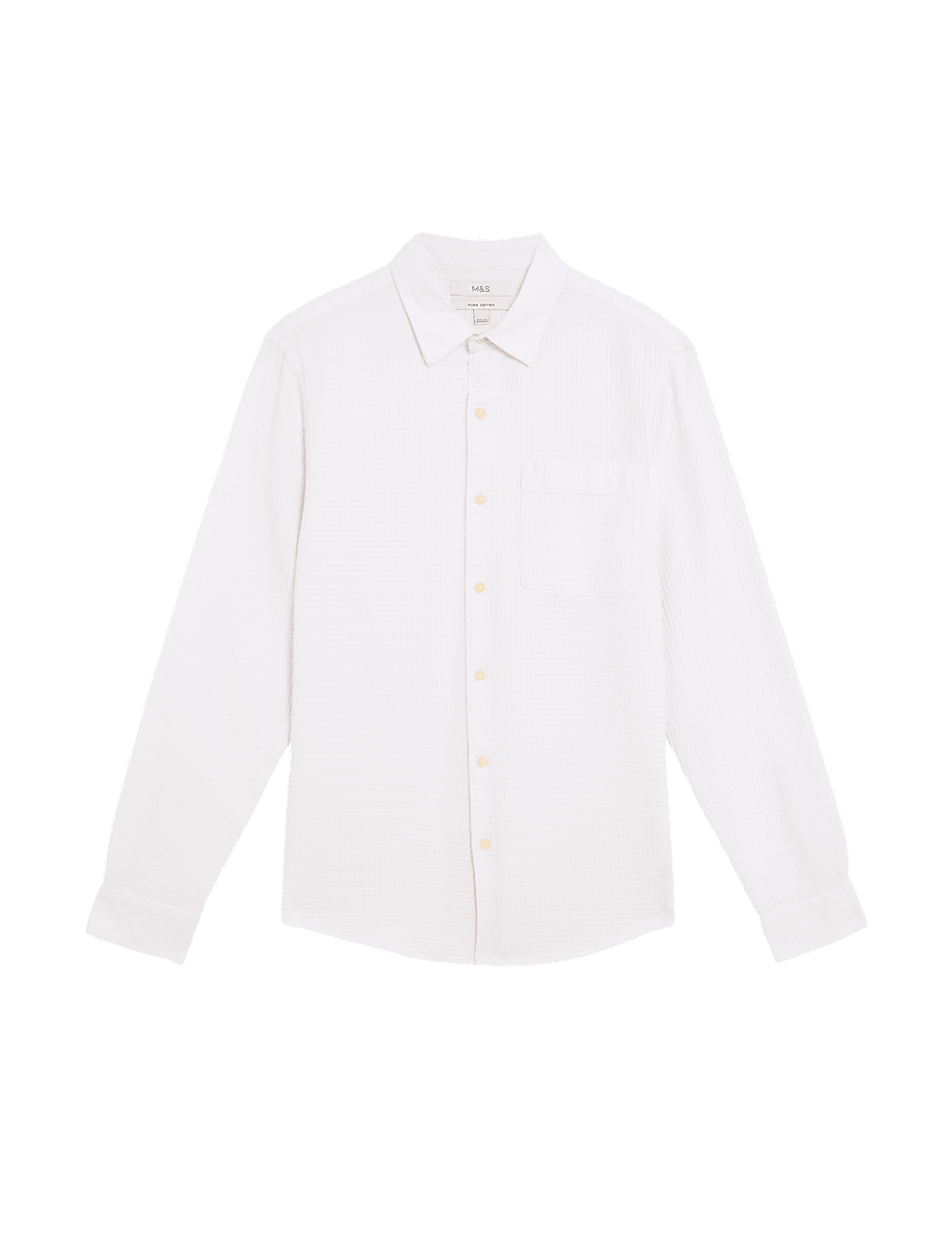 Easy Iron Pure Cotton Textured Shirt