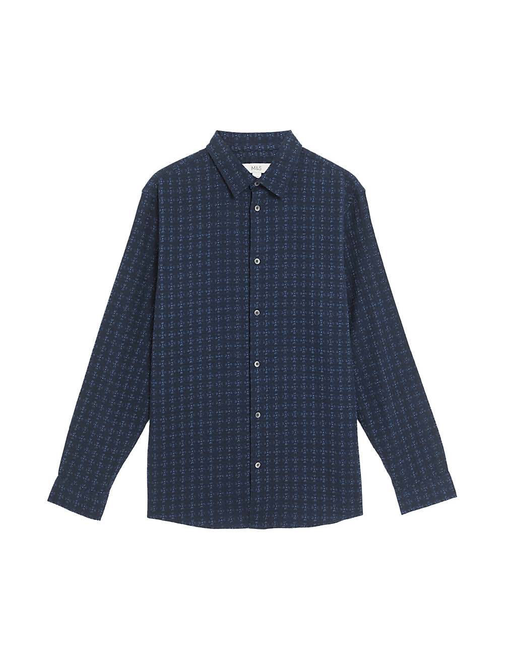 Pure Cotton Geometric Print Shirt
