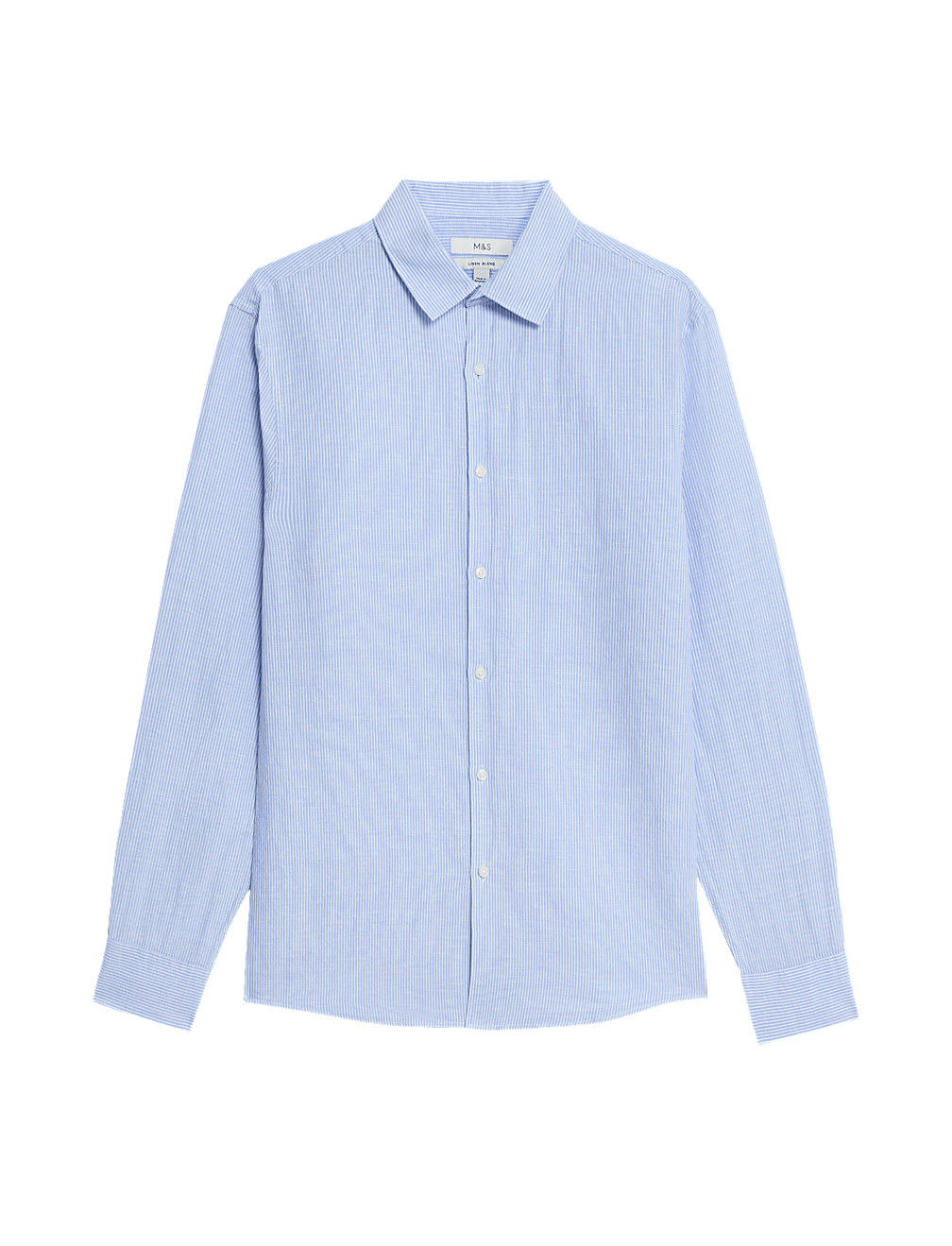 Cotton Linen Blend Fine Stripe Shirt