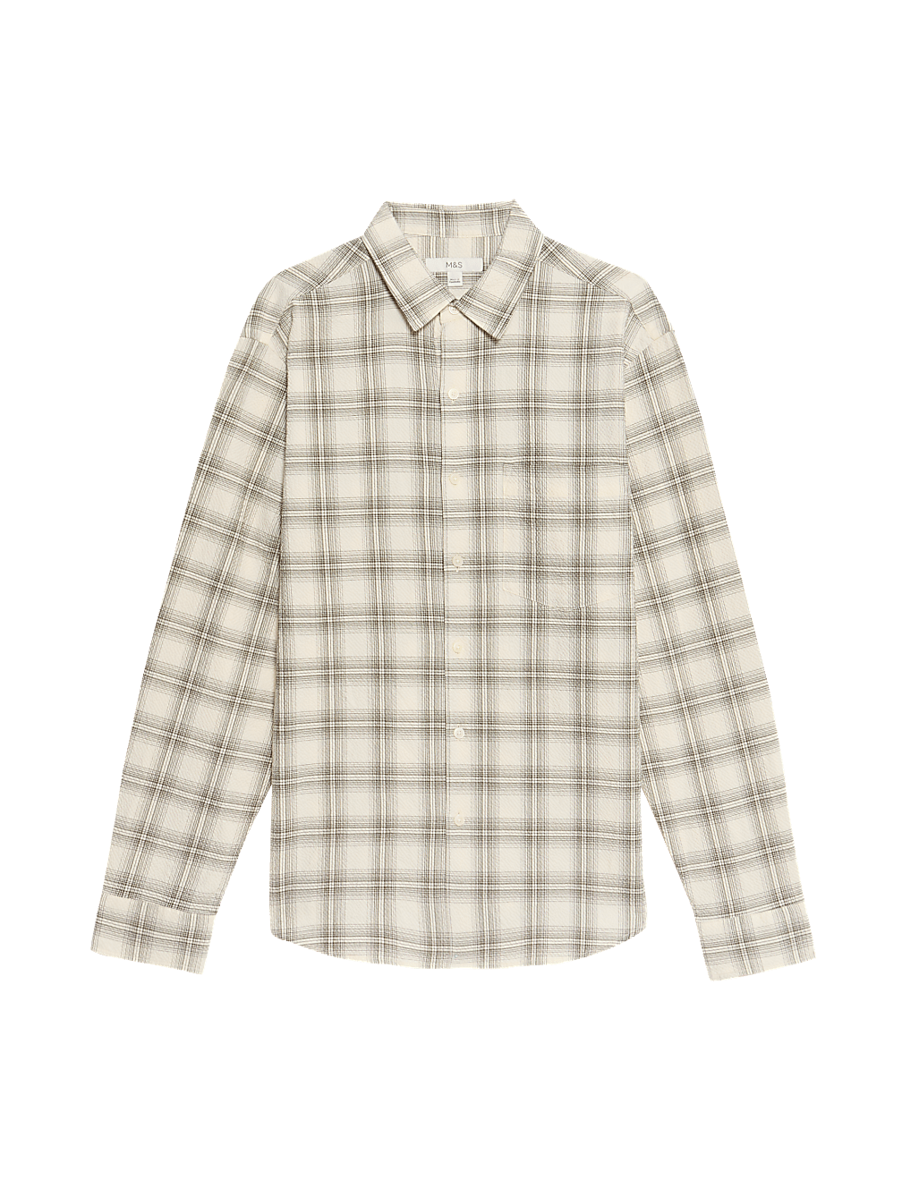 Cotton Rich Check Seersucker Shirt