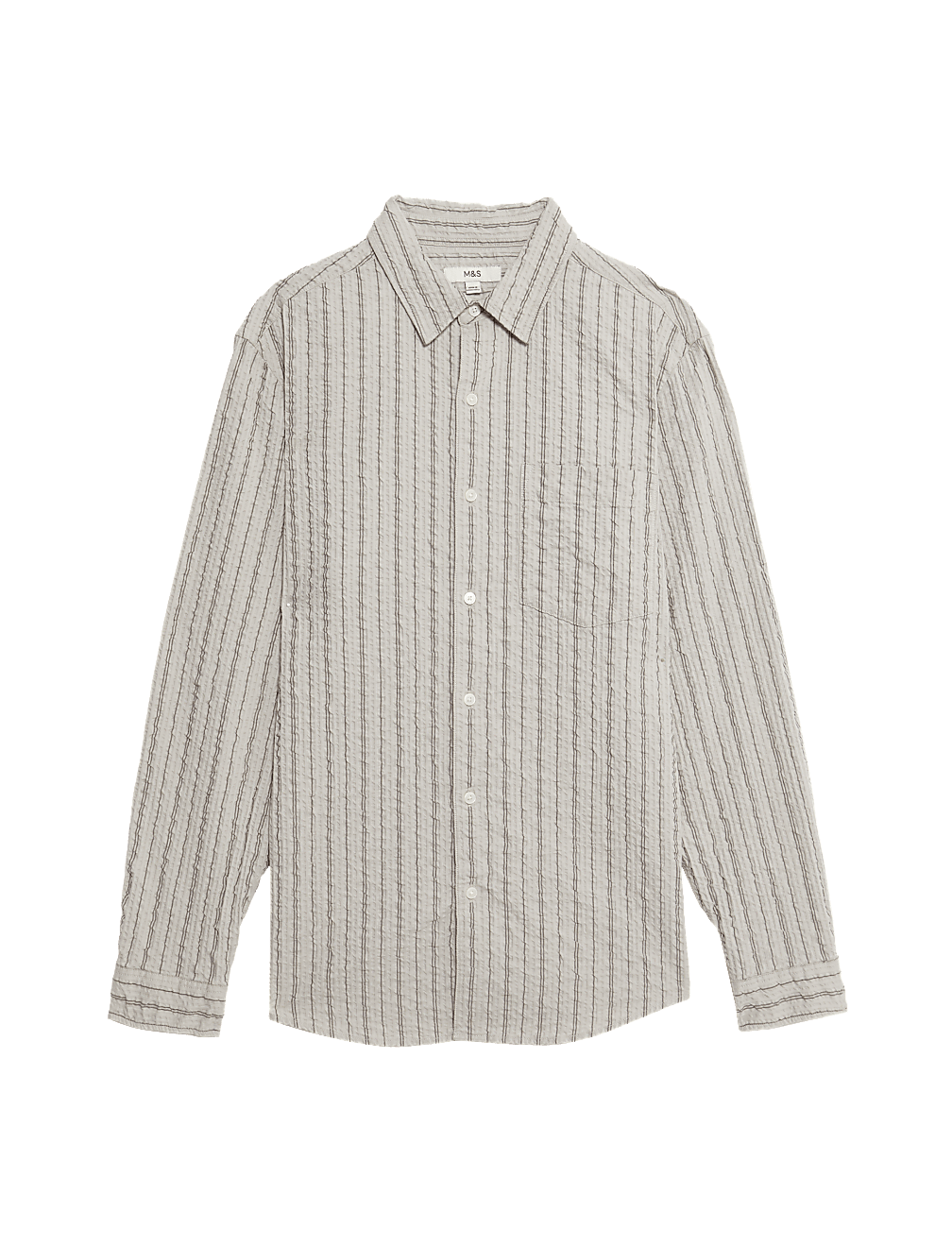 Pure Cotton Striped Seersucker Shirt