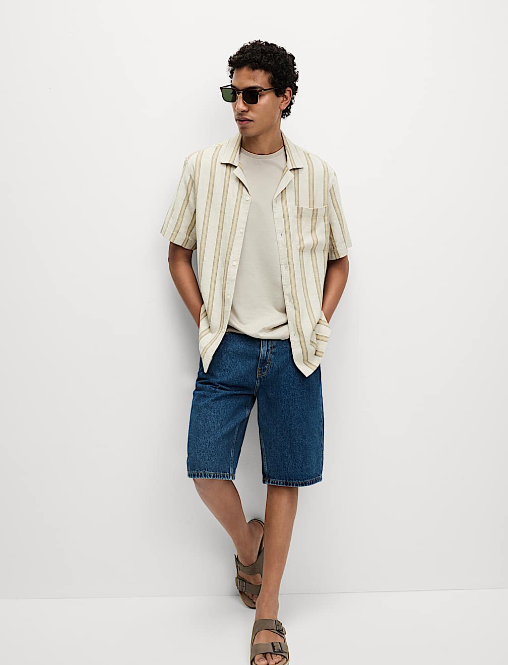 SS Linen Blend Stripe