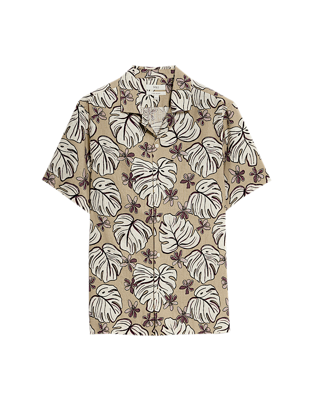 Regular Fit Linen Rich Printed Shirt