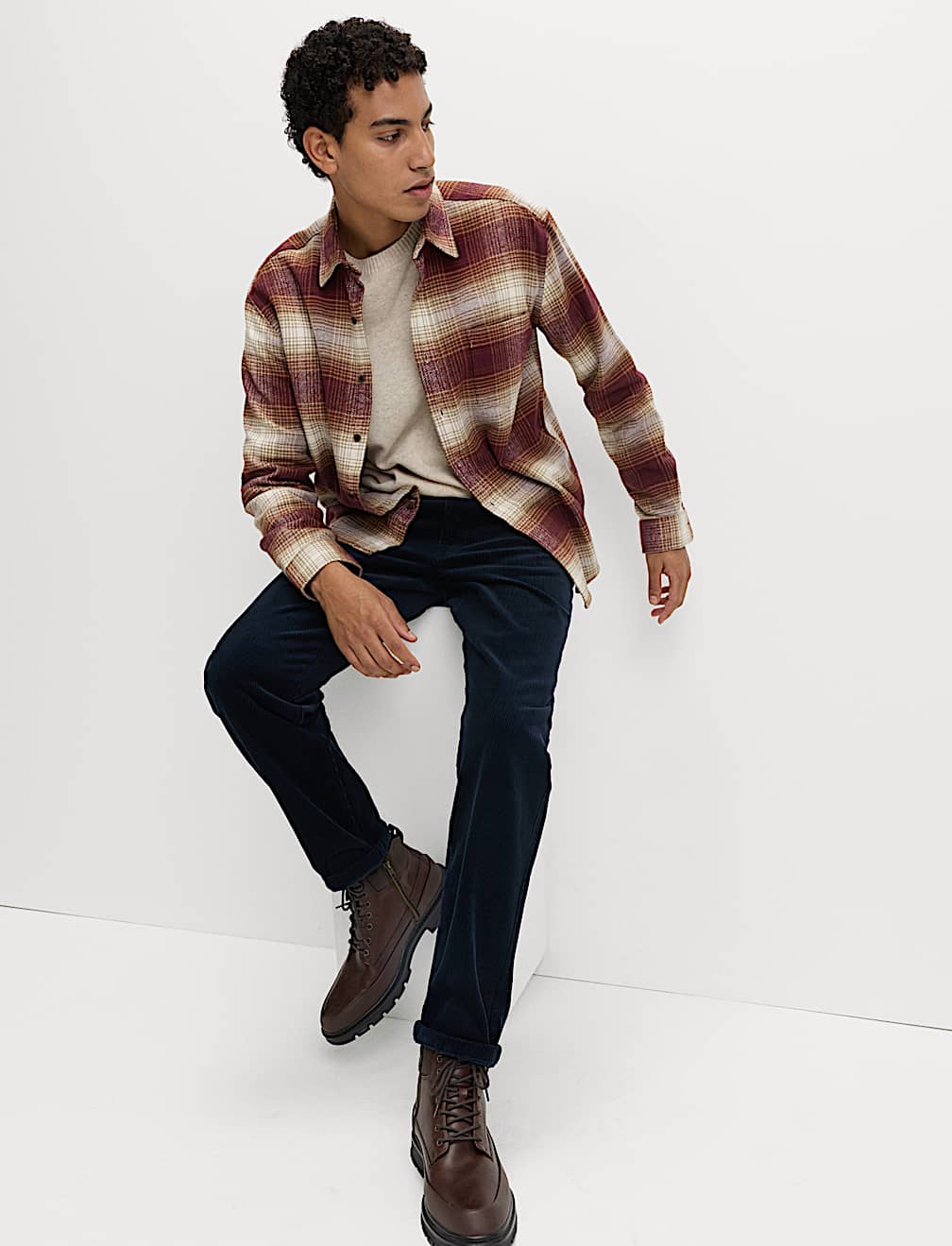 Pure Cotton Checked Flannel Shirt