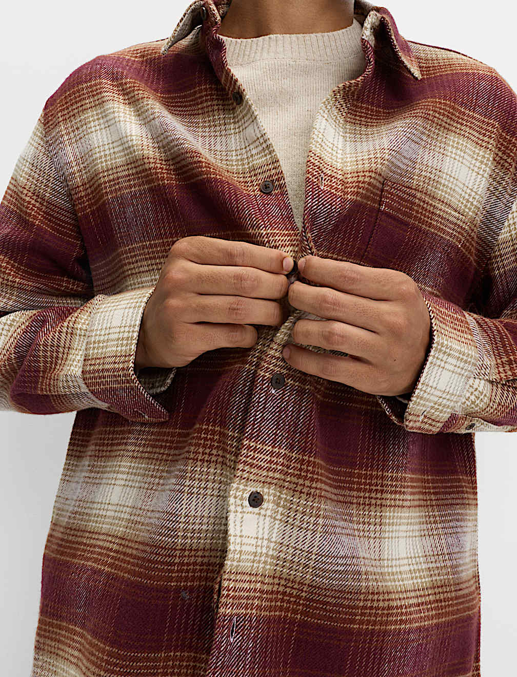 Pure Cotton Checked Flannel Shirt