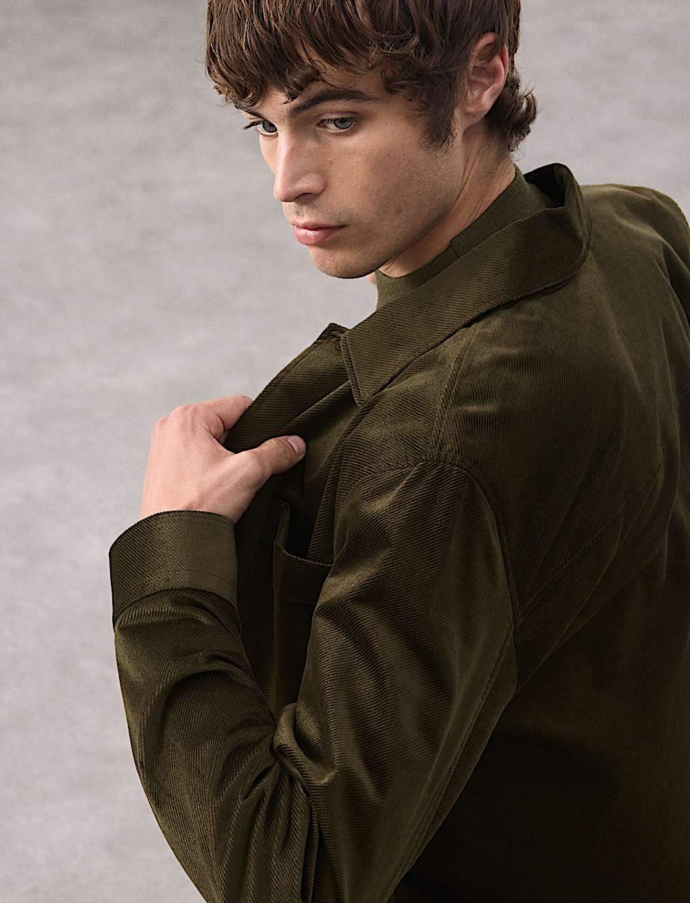 Regular Fit Cotton Rich Corduroy Shirt