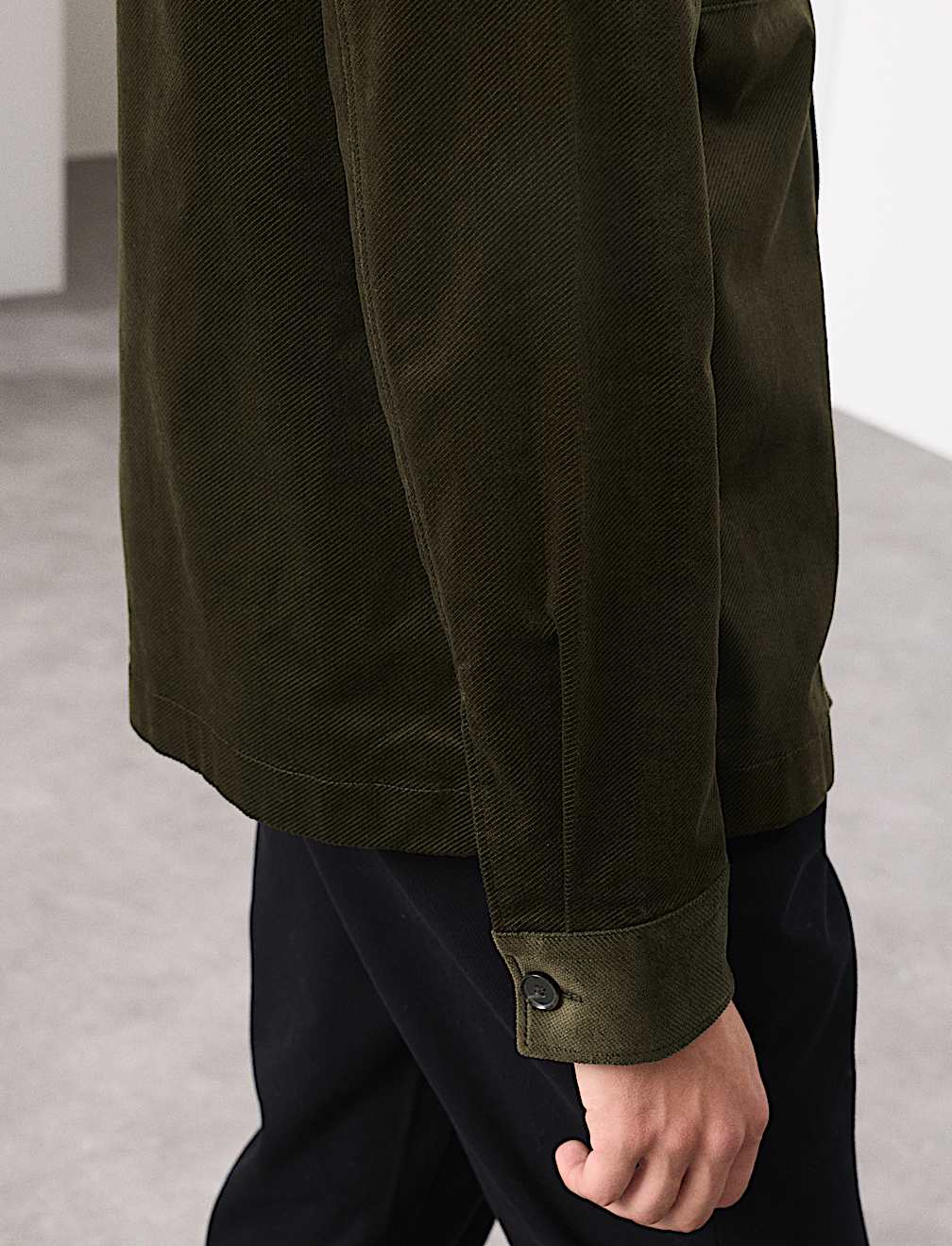 Regular Fit Cotton Rich Corduroy Shirt