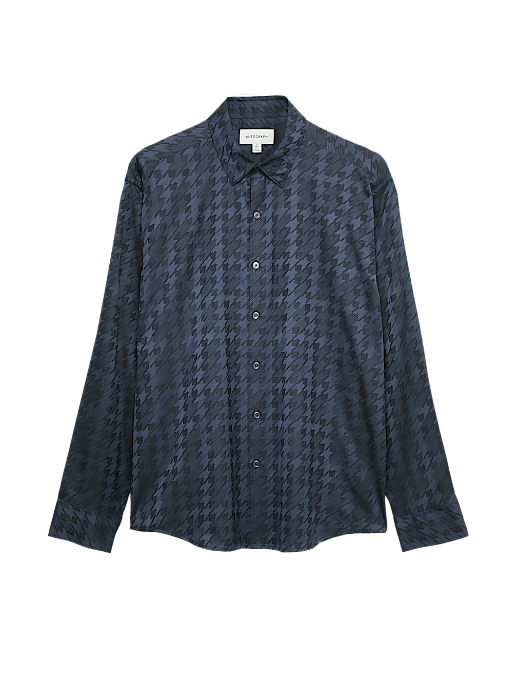 Regular Fit Cotton Rich Houndstooth Shirt