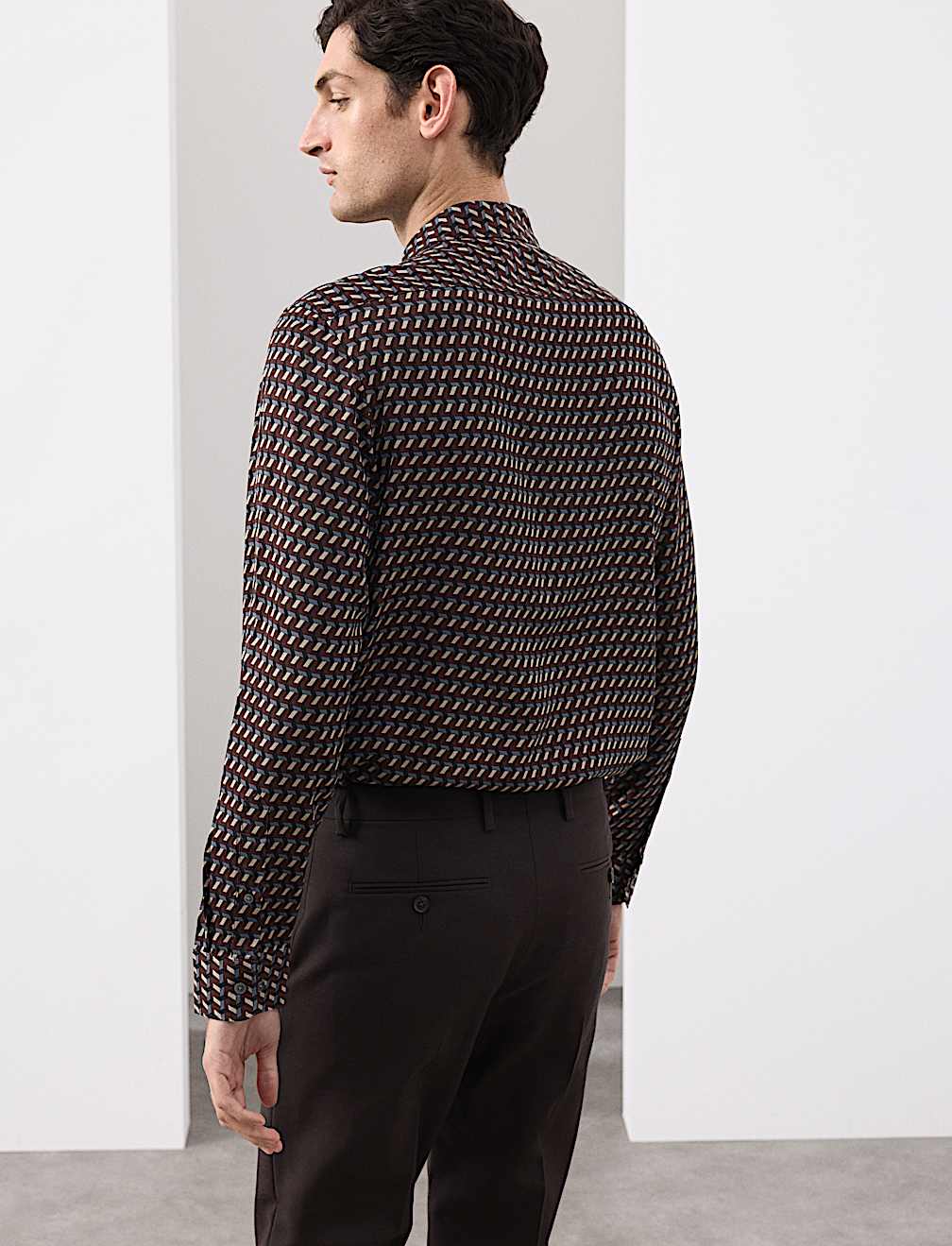 Regular Fit Geometric Print Shirt