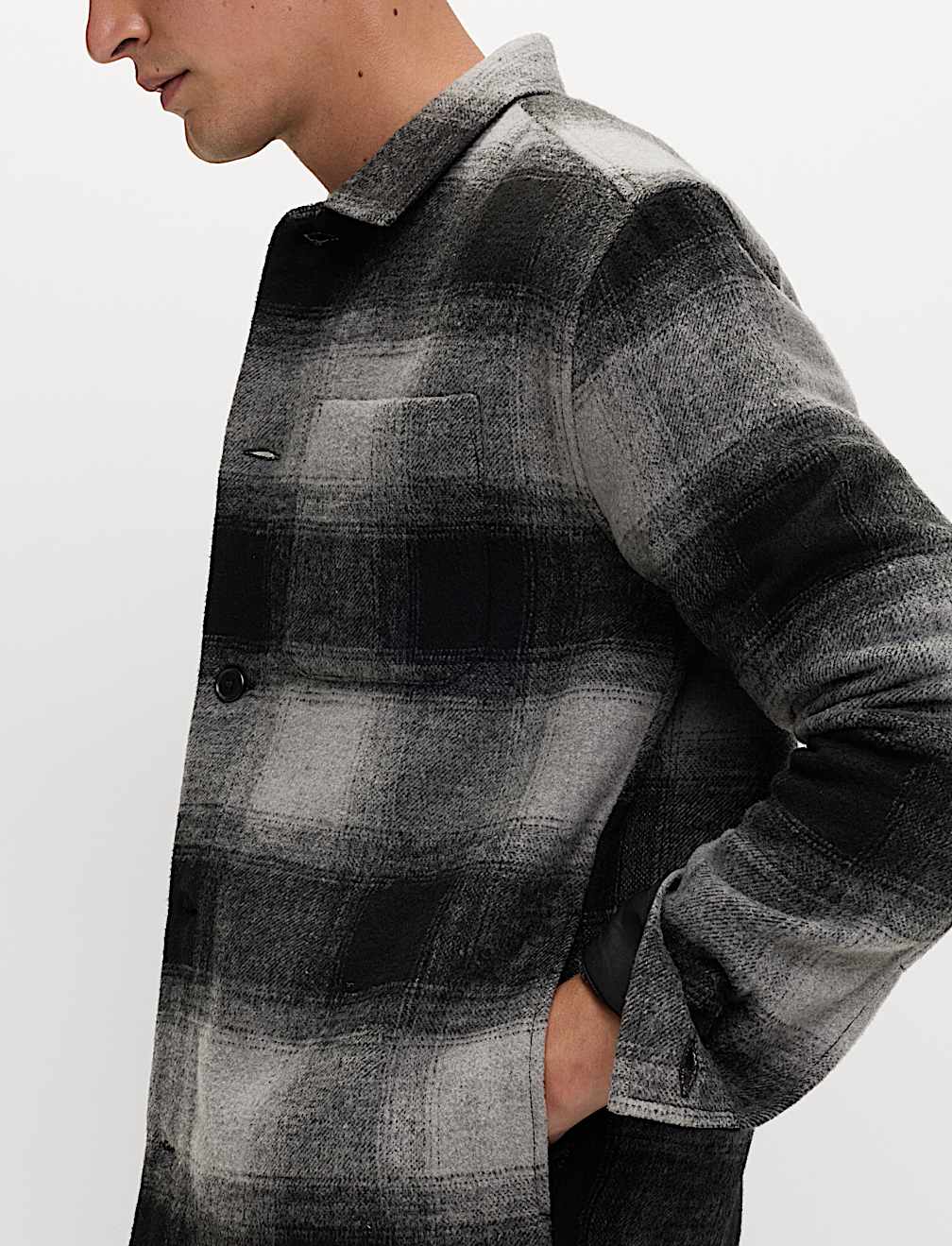 Brushed Checked Overshirt