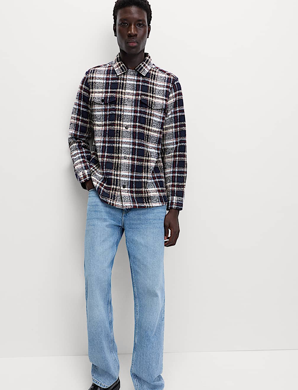 Regular Fit Checked Overshirt