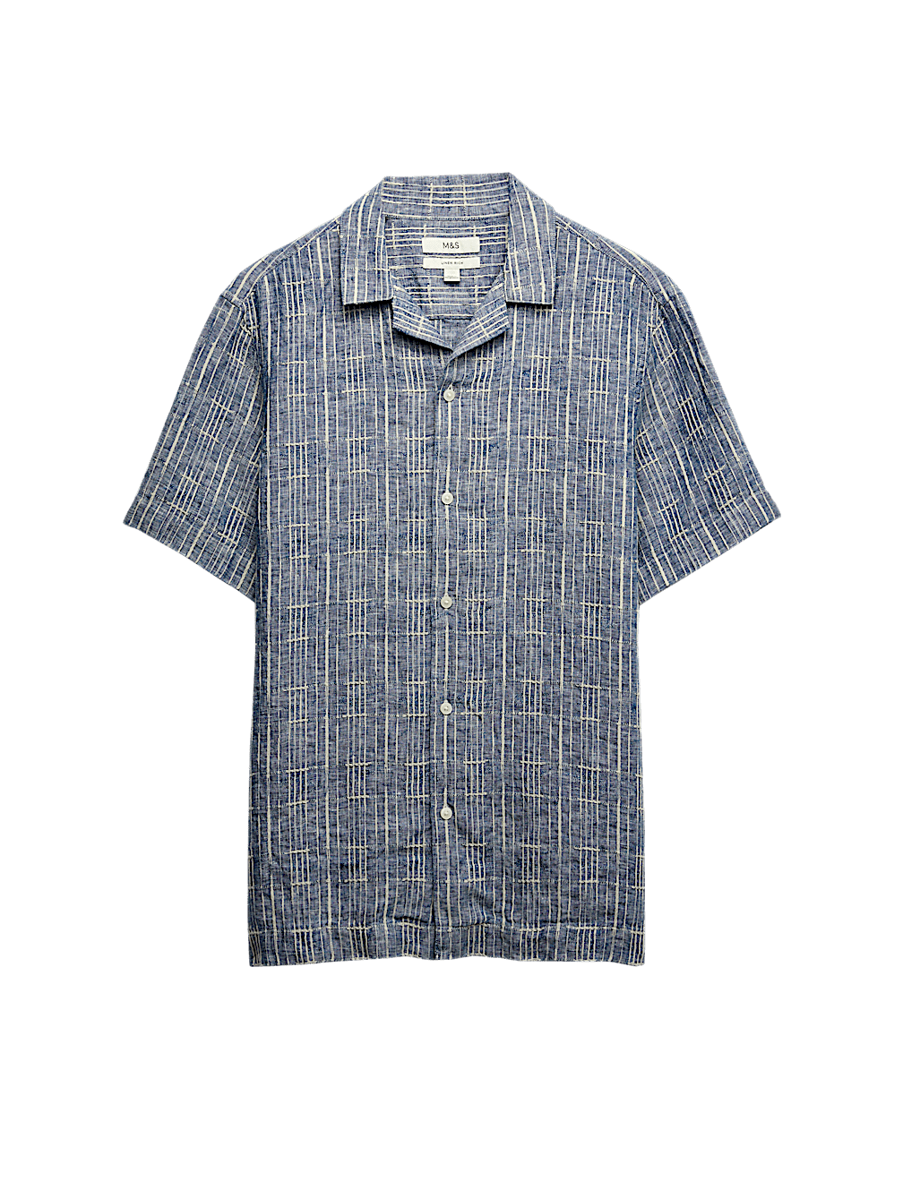 Regular Fit Linen Rich Printed Shirt