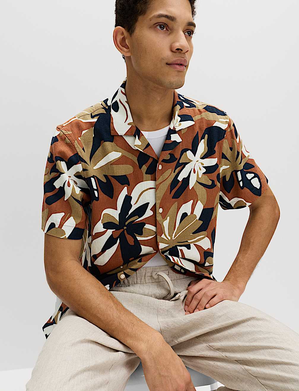 Linen Rich Hawaiian Shirt