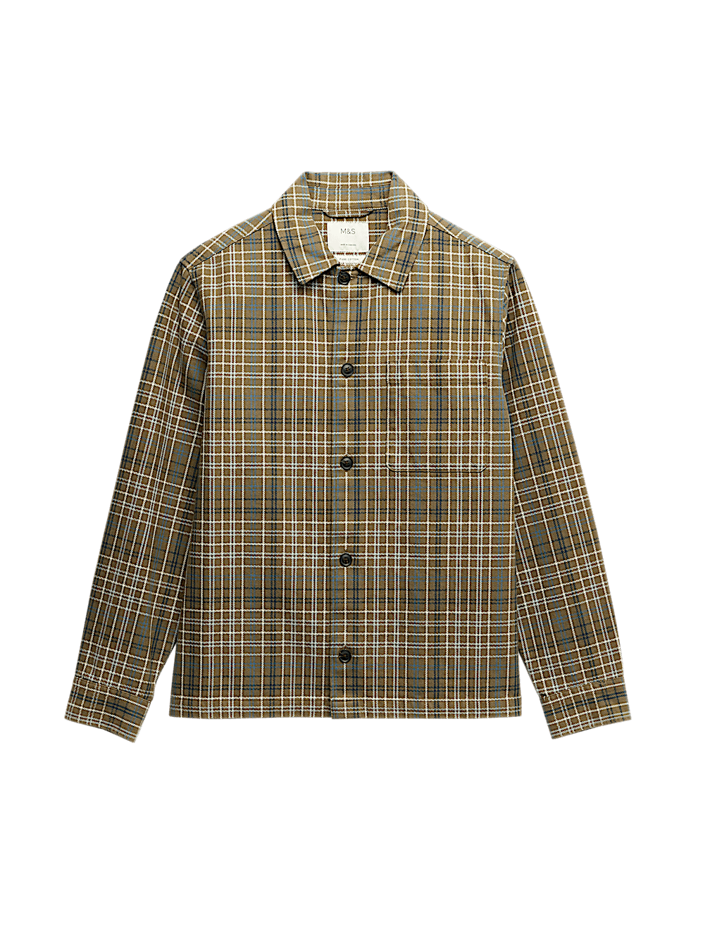 Pure Cotton Check Overshirt