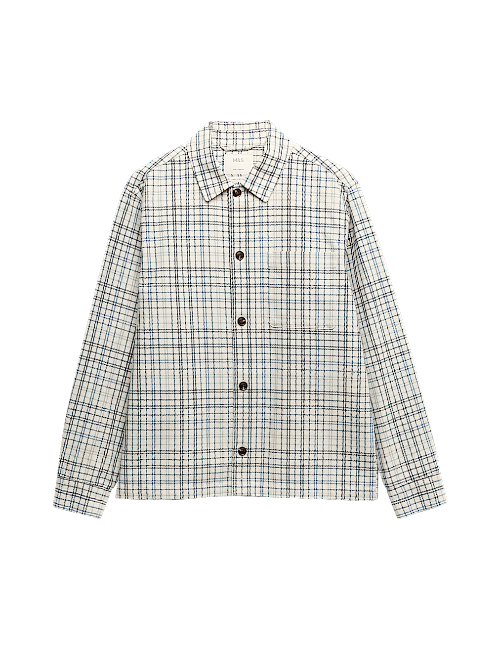 Pure Cotton Check Overshirt