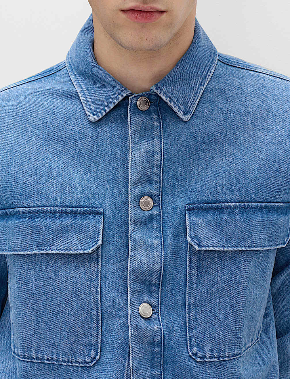 Regular Fit Pure Cotton Denim Overshirt
