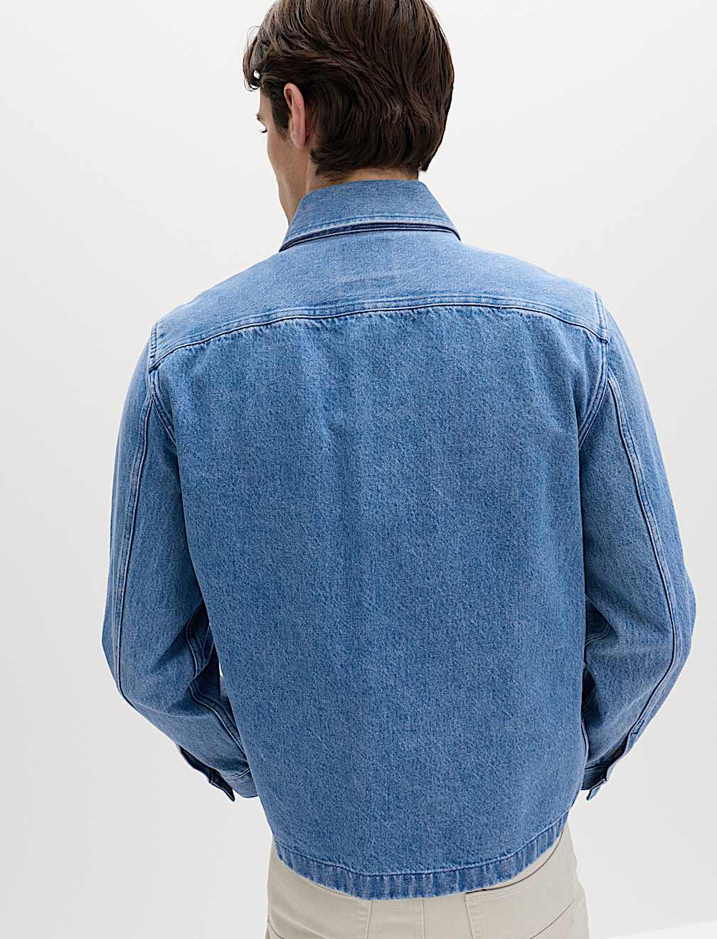 Regular Fit Pure Cotton Denim Overshirt