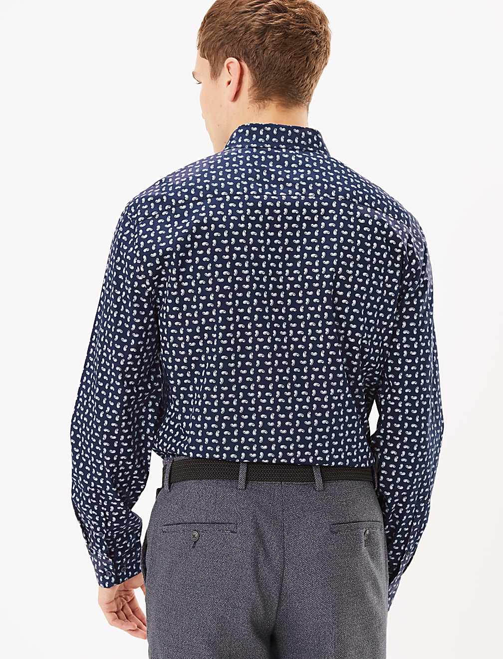 Pure Cotton Paisley Print Shirt