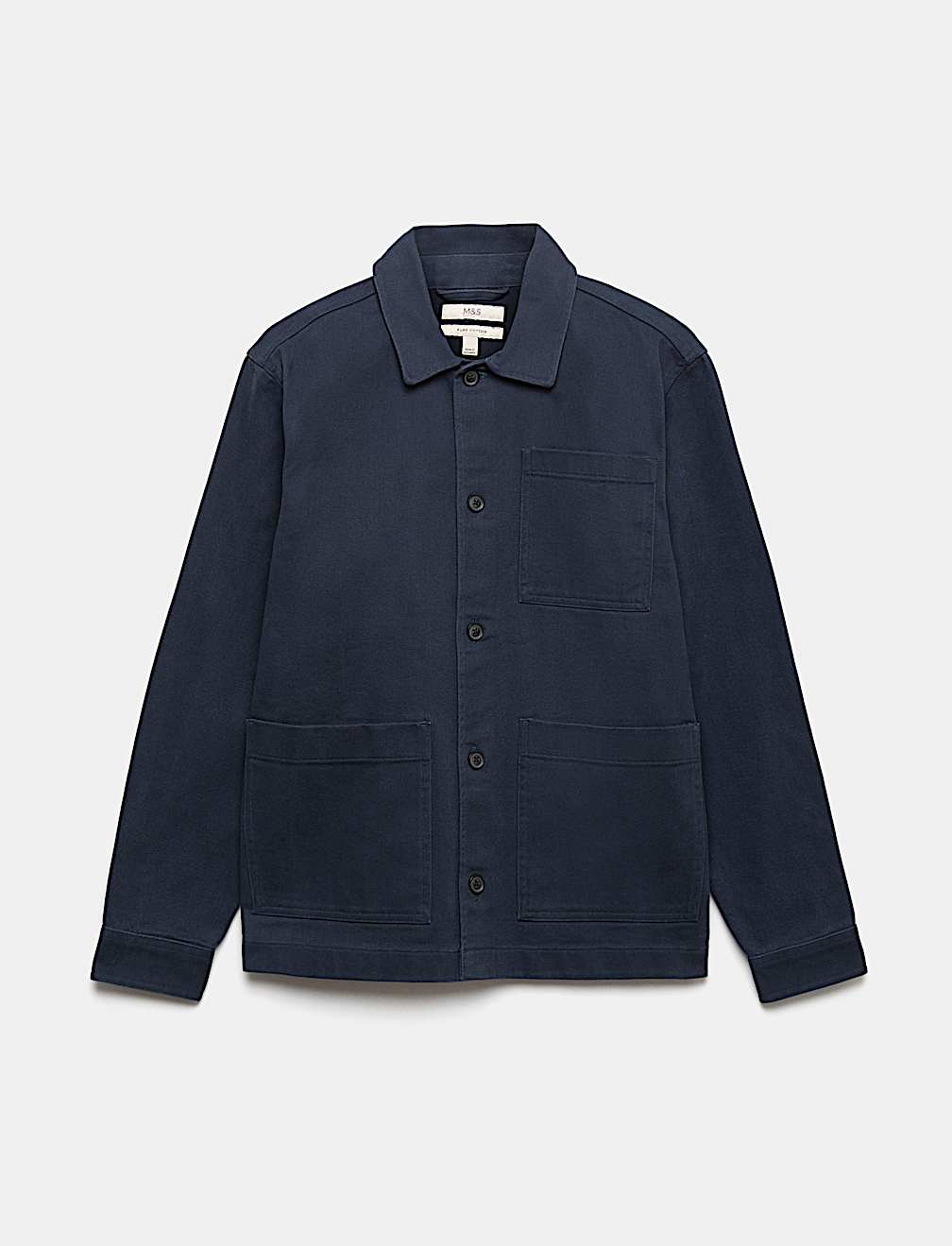 Regular Fit Pure Cotton Twill Overshirt