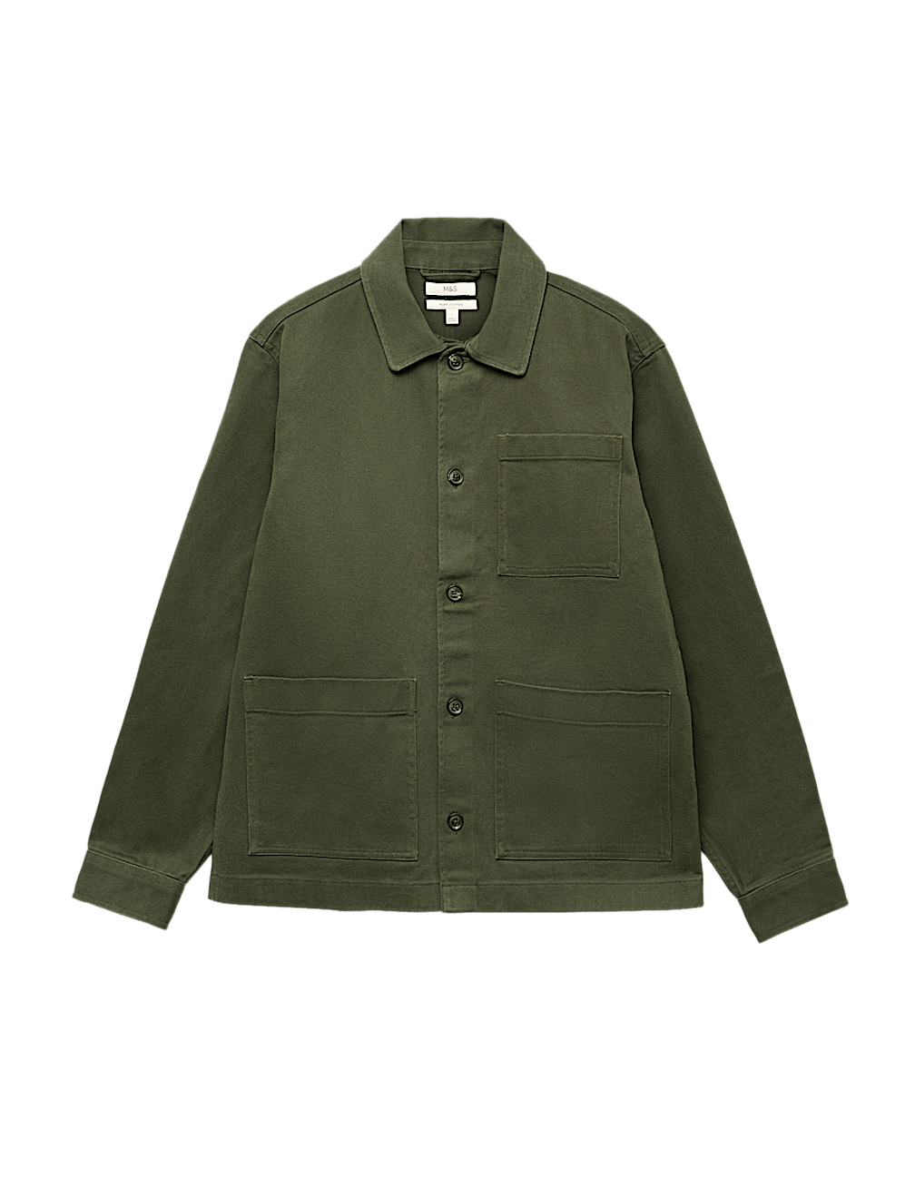 Regular Fit Pure Cotton Twill Overshirt