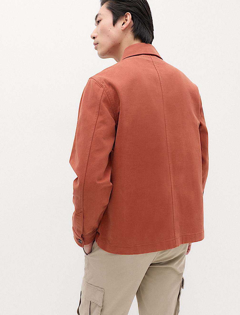 Regular Fit Pure Cotton Twill Overshirt
