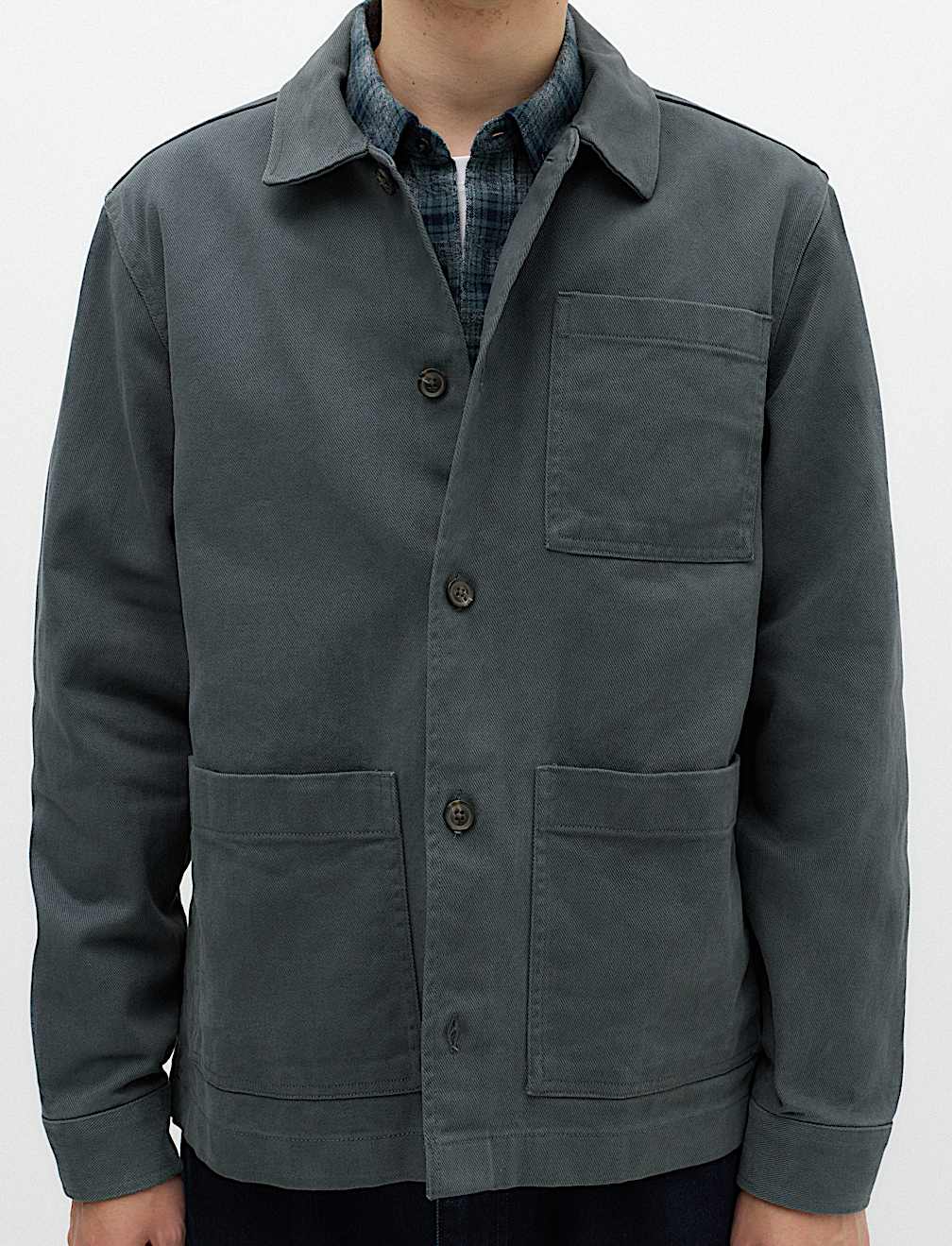 Regular Fit Pure Cotton Twill Overshirt