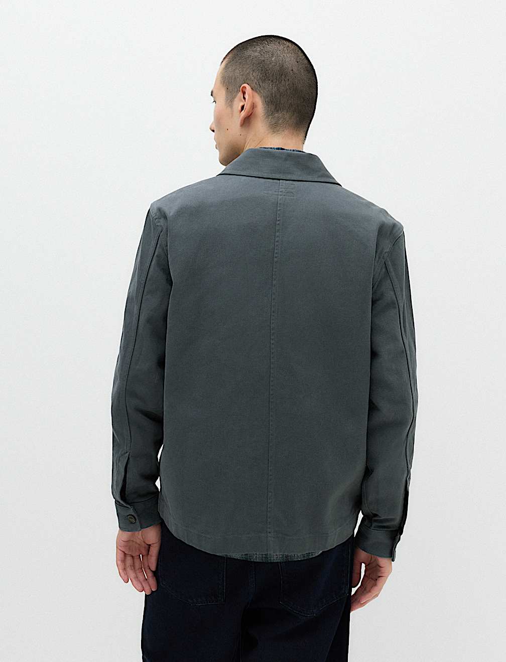 Regular Fit Pure Cotton Twill Overshirt
