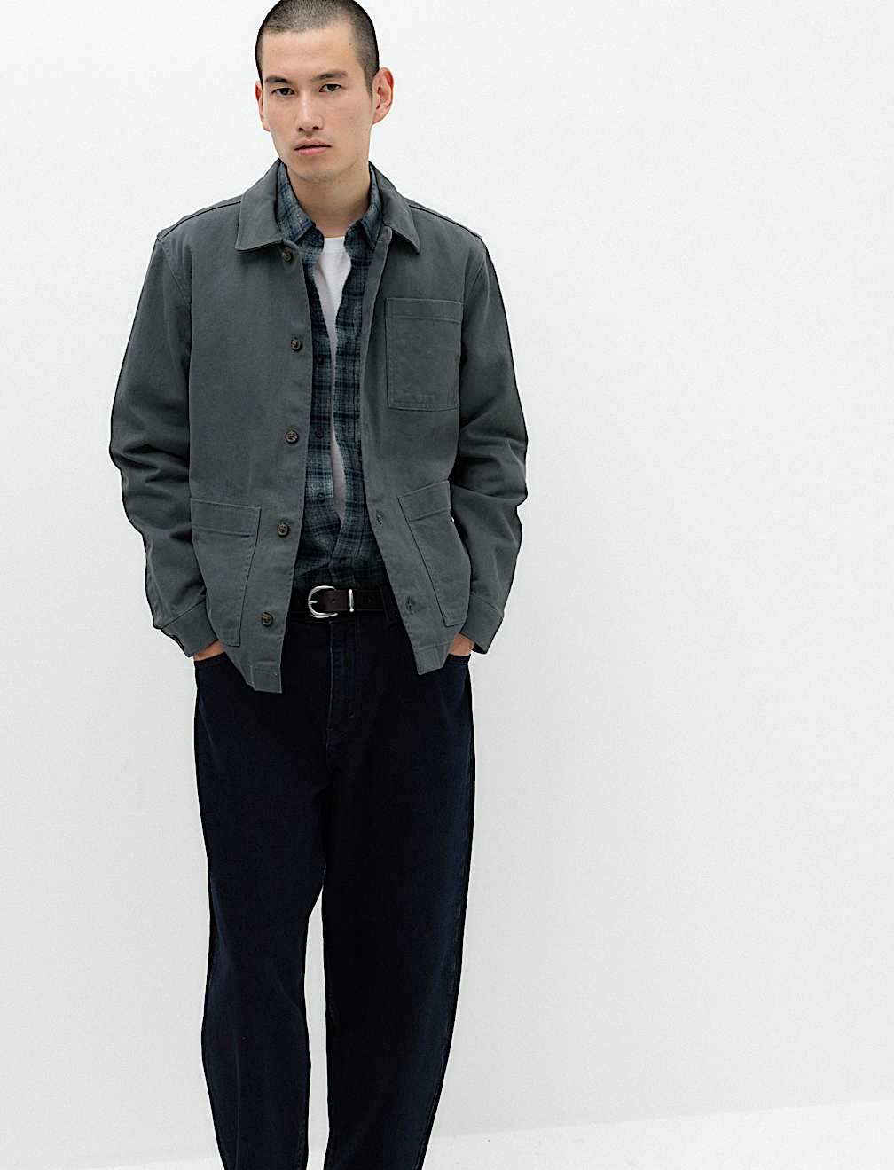 Regular Fit Pure Cotton Twill Overshirt