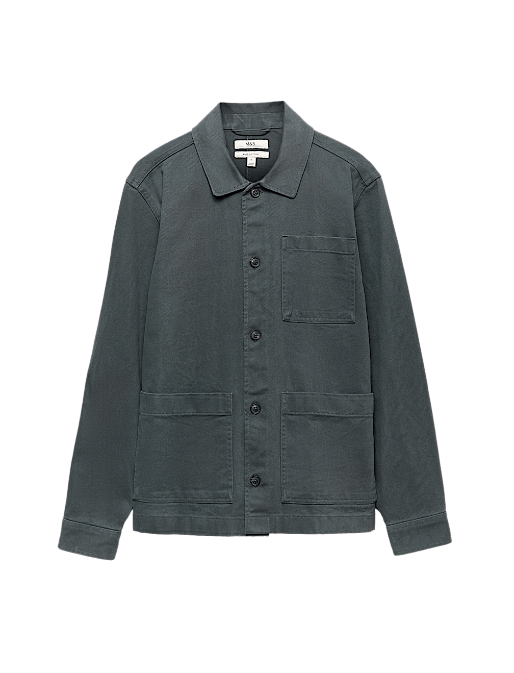 Regular Fit Pure Cotton Twill Overshirt