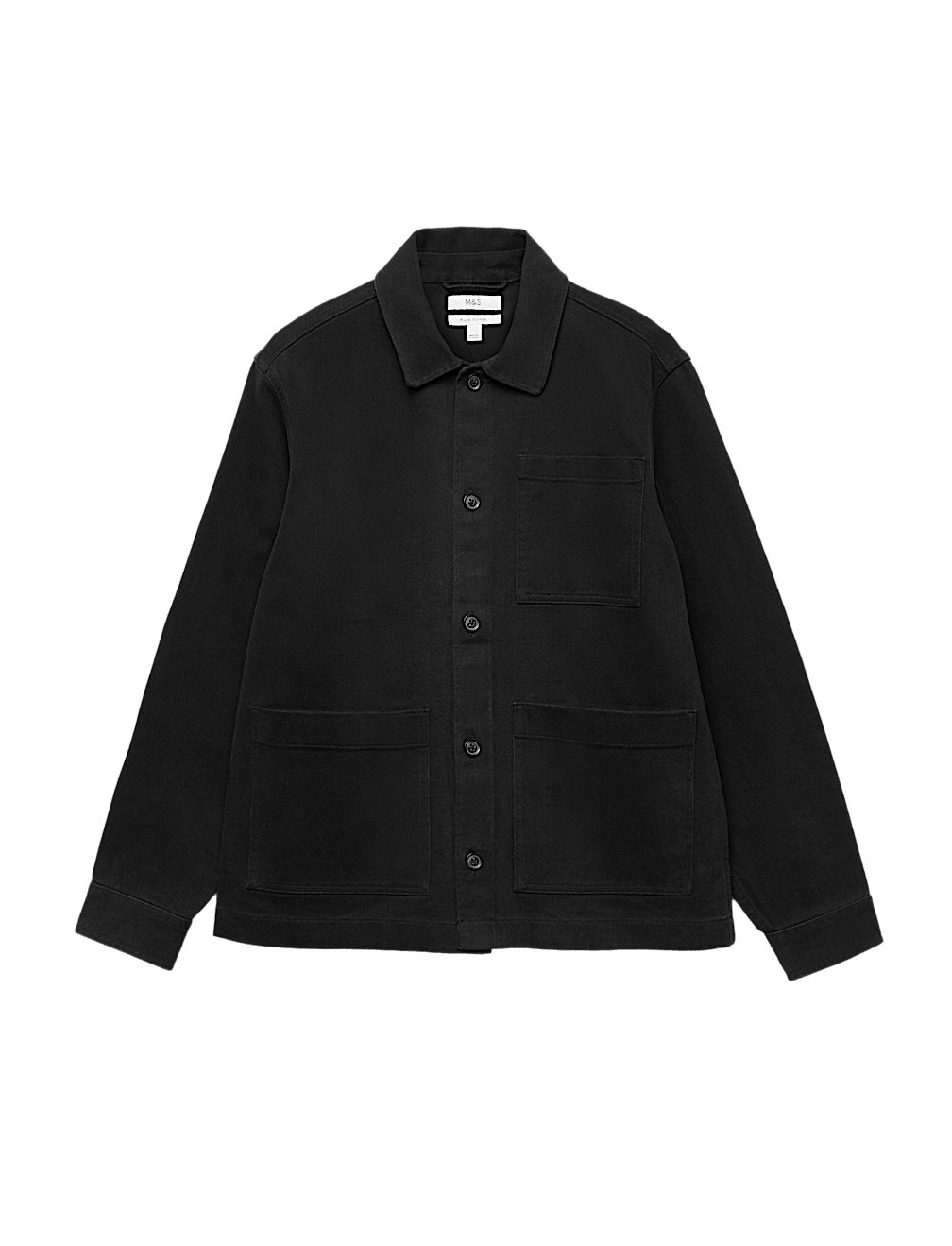 Regular Fit Pure Cotton Twill Overshirt