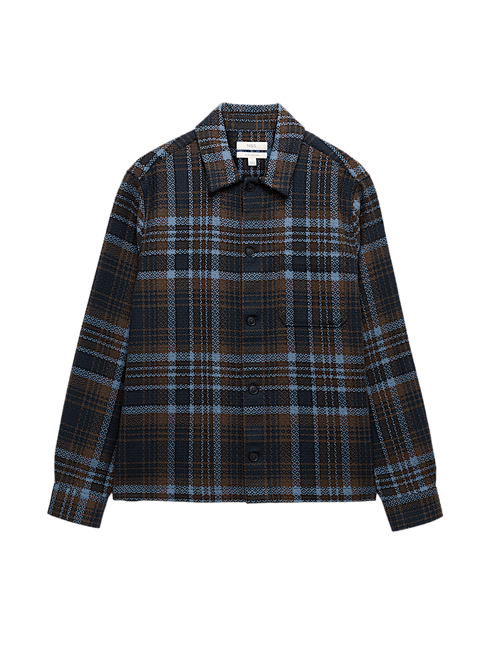 Pure Cotton Checked Overshirt