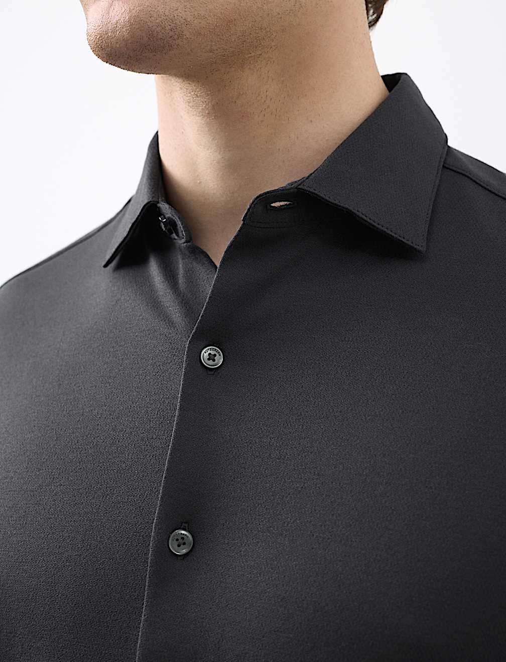 Slim Fit Easy Iron Pure Cotton Jersey Shirt