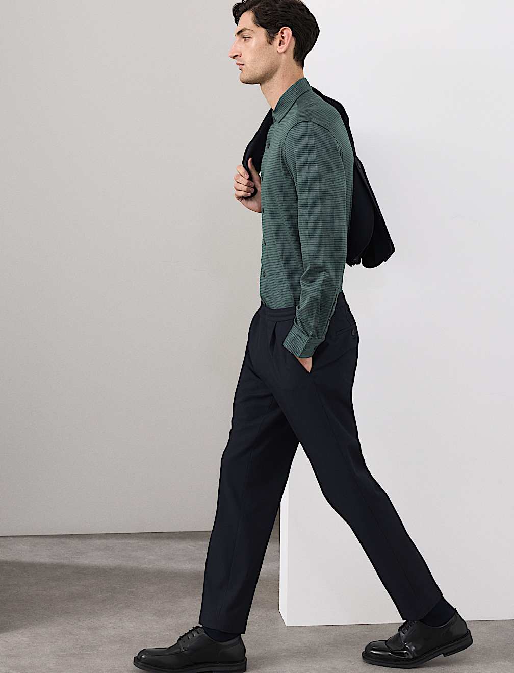 Slim Fit Easy Iron Pure Cotton Jersey Shirt