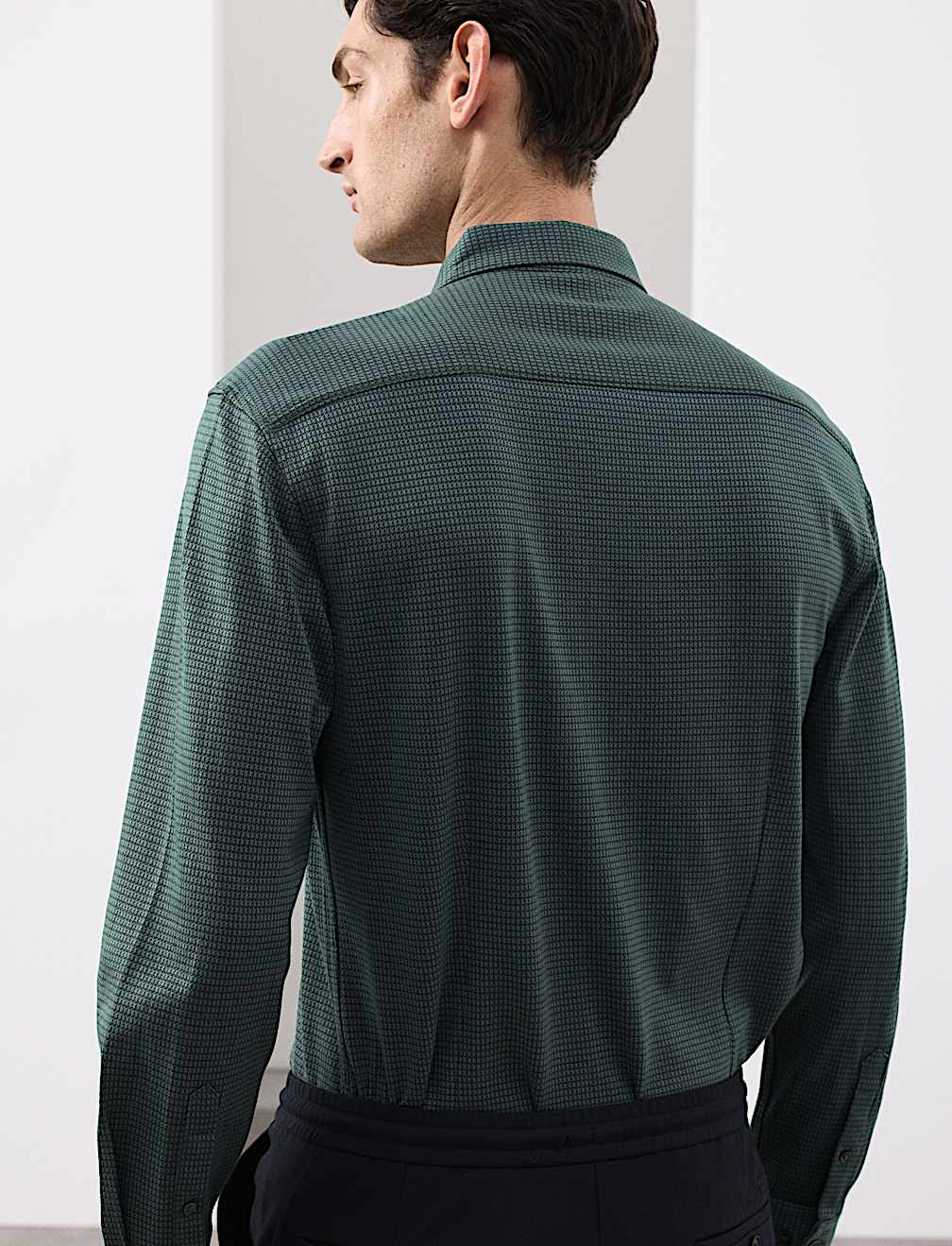 Slim Fit Easy Iron Pure Cotton Jersey Shirt