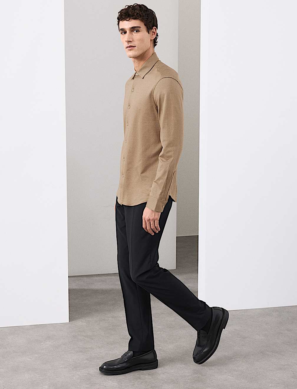 Regular Fit Easy Iron Pure Cotton Jersey Shirt