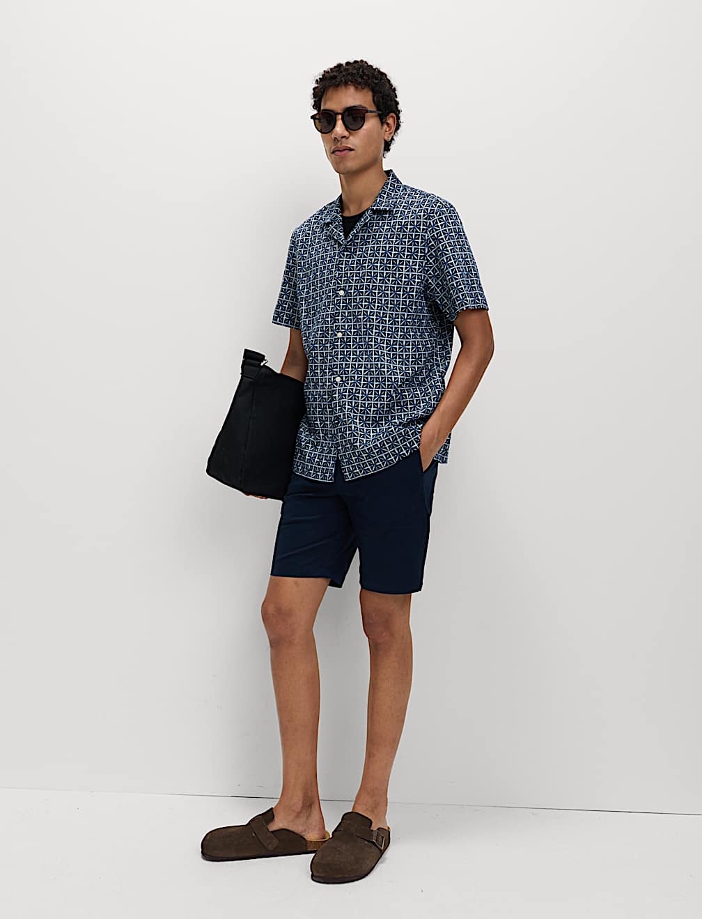 Pure Cotton Geometric Shirt