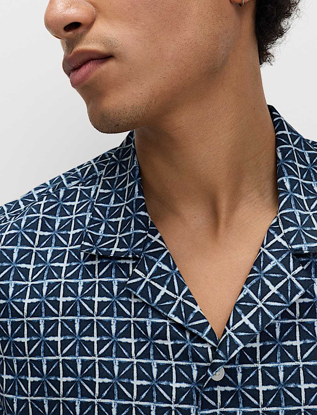 Pure Cotton Geometric Shirt