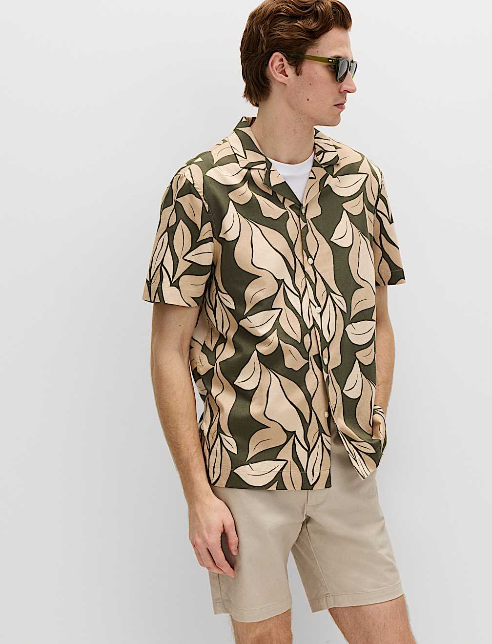 Pure Cotton Floral Short Sleeve Shirt