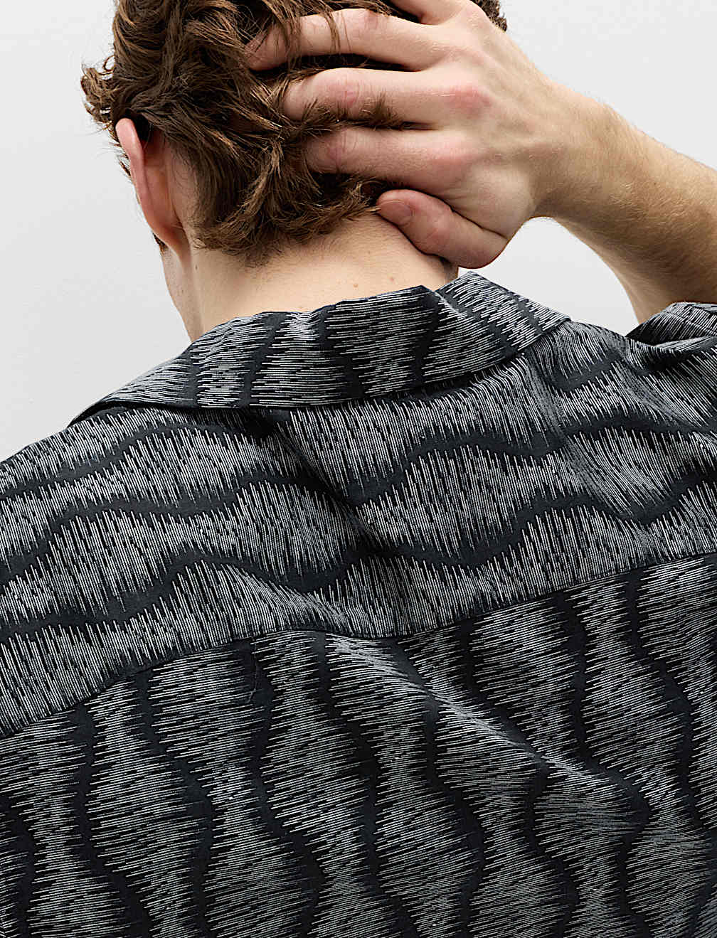 Pure Cotton Geometric Short Sleeve Shirt