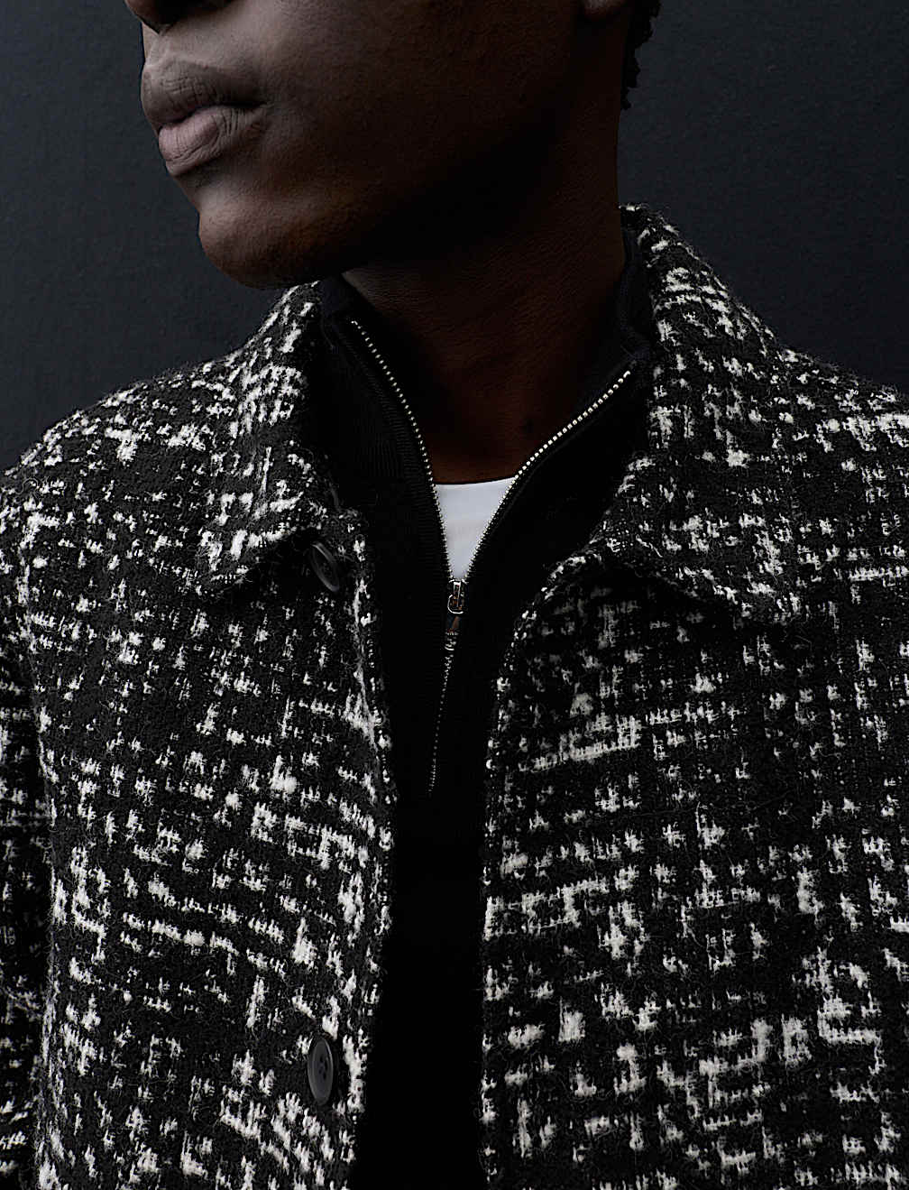 Regular Fit Wool Blend Textured Overshirt