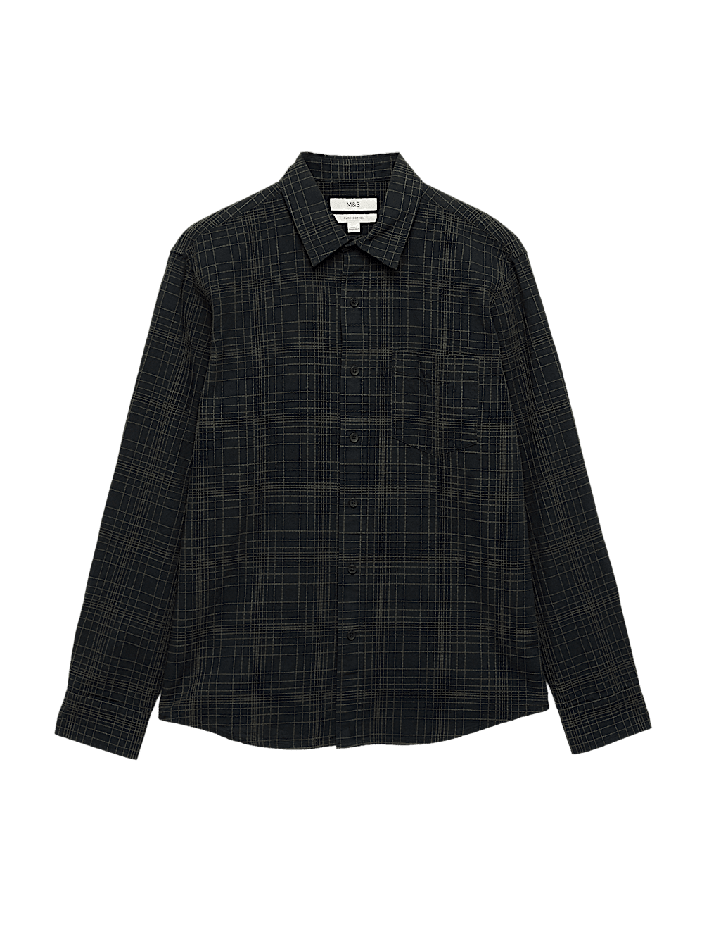 Pure Cotton Textured Check Shirt