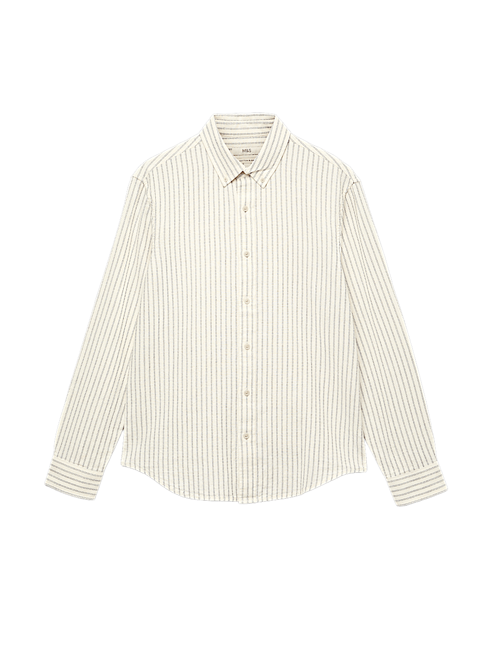 Cotton Linen Blend Striped Shirt