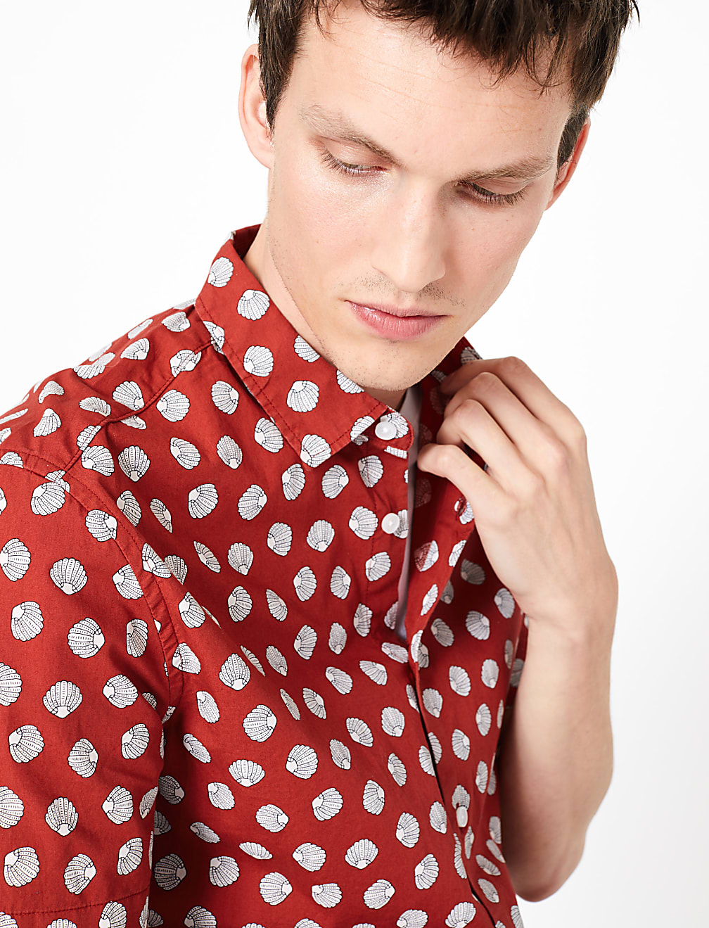 Pure Cotton Shell Print Shirt