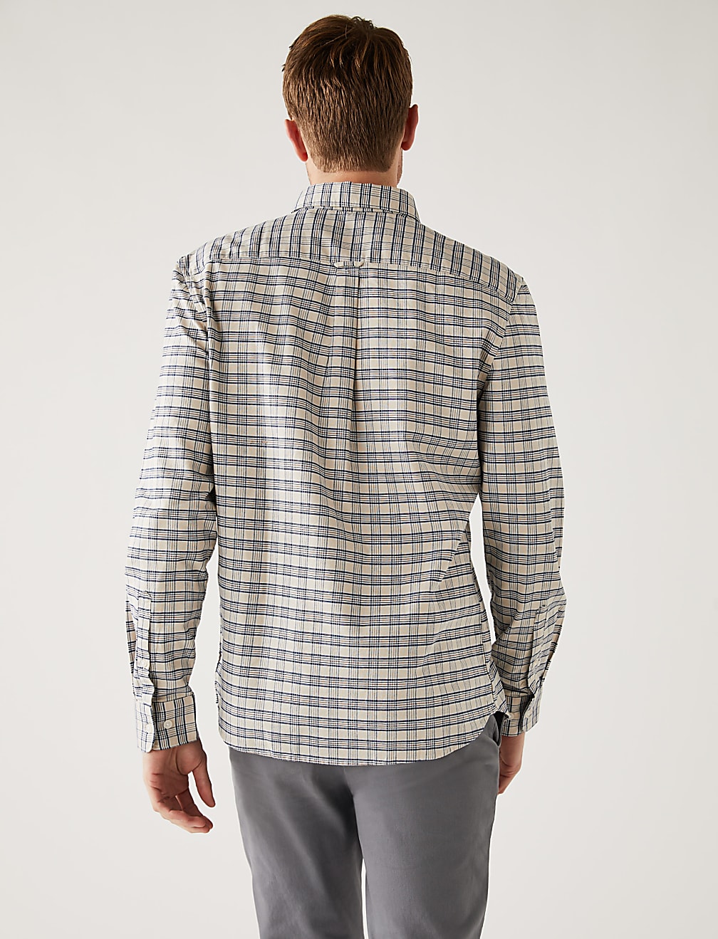 Pure Cotton Gingham Check Oxford Shirt