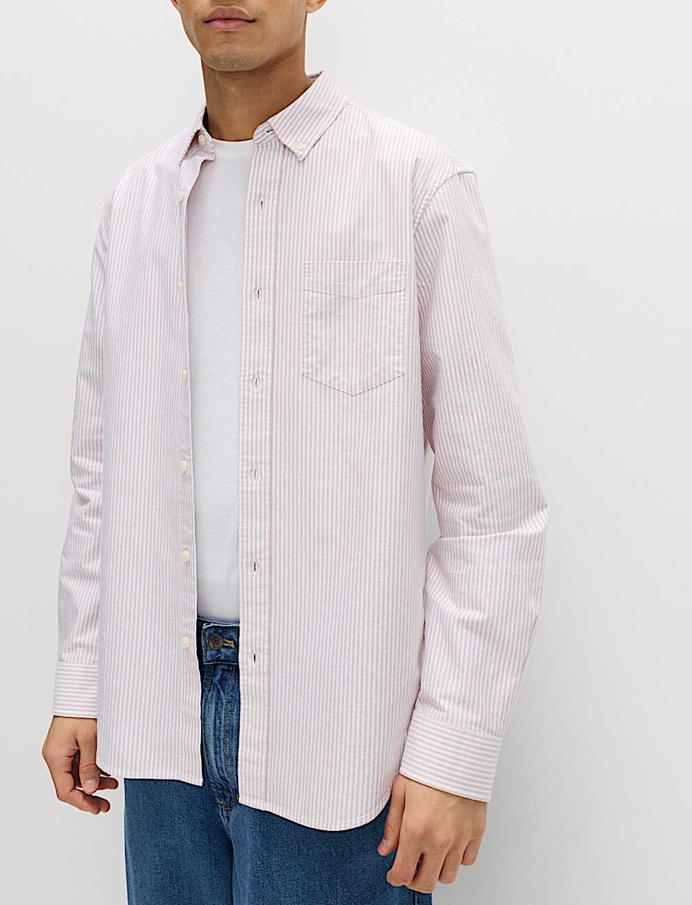 Regular Fit Pure Cotton Striped Shirt