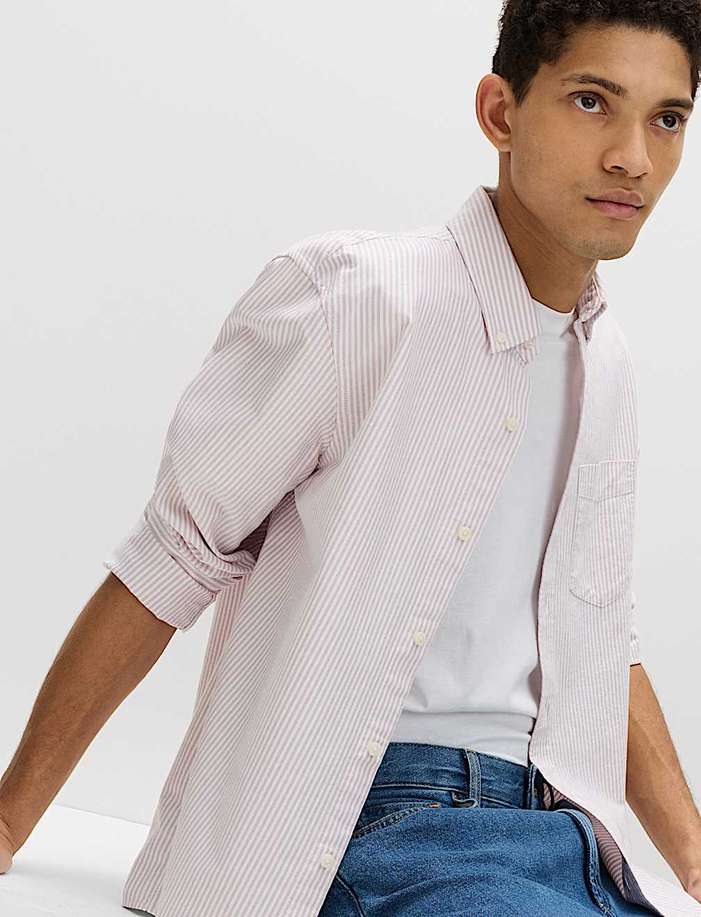 Ultimate Pure Cotton Striped Oxford Shirt