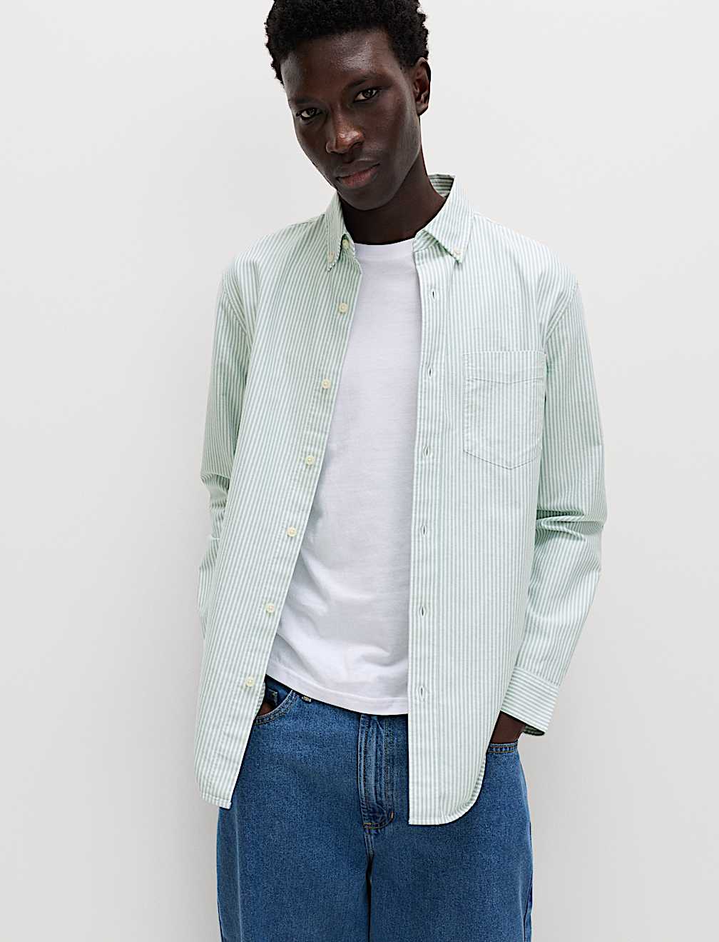 Ultimate Pure Cotton Striped Oxford Shirt