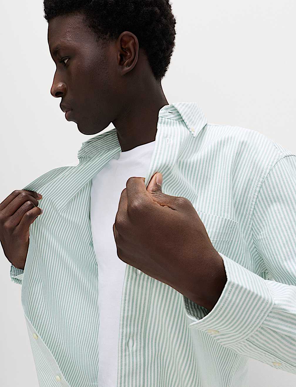 Ultimate Pure Cotton Striped Oxford Shirt