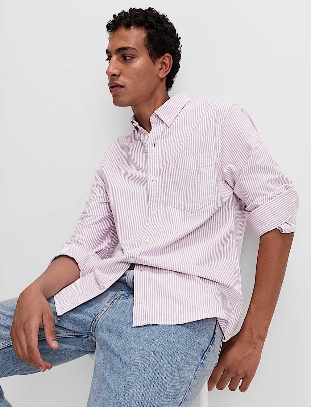Ultimate Pure Cotton Striped Oxford Shirt